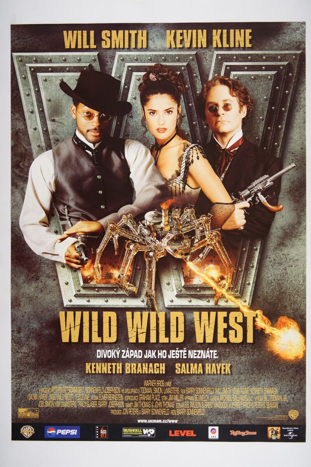 WILD WILD WEST 23x33 Original Czech movie poster 1999 WILL SMITH, KEVIN KLINE