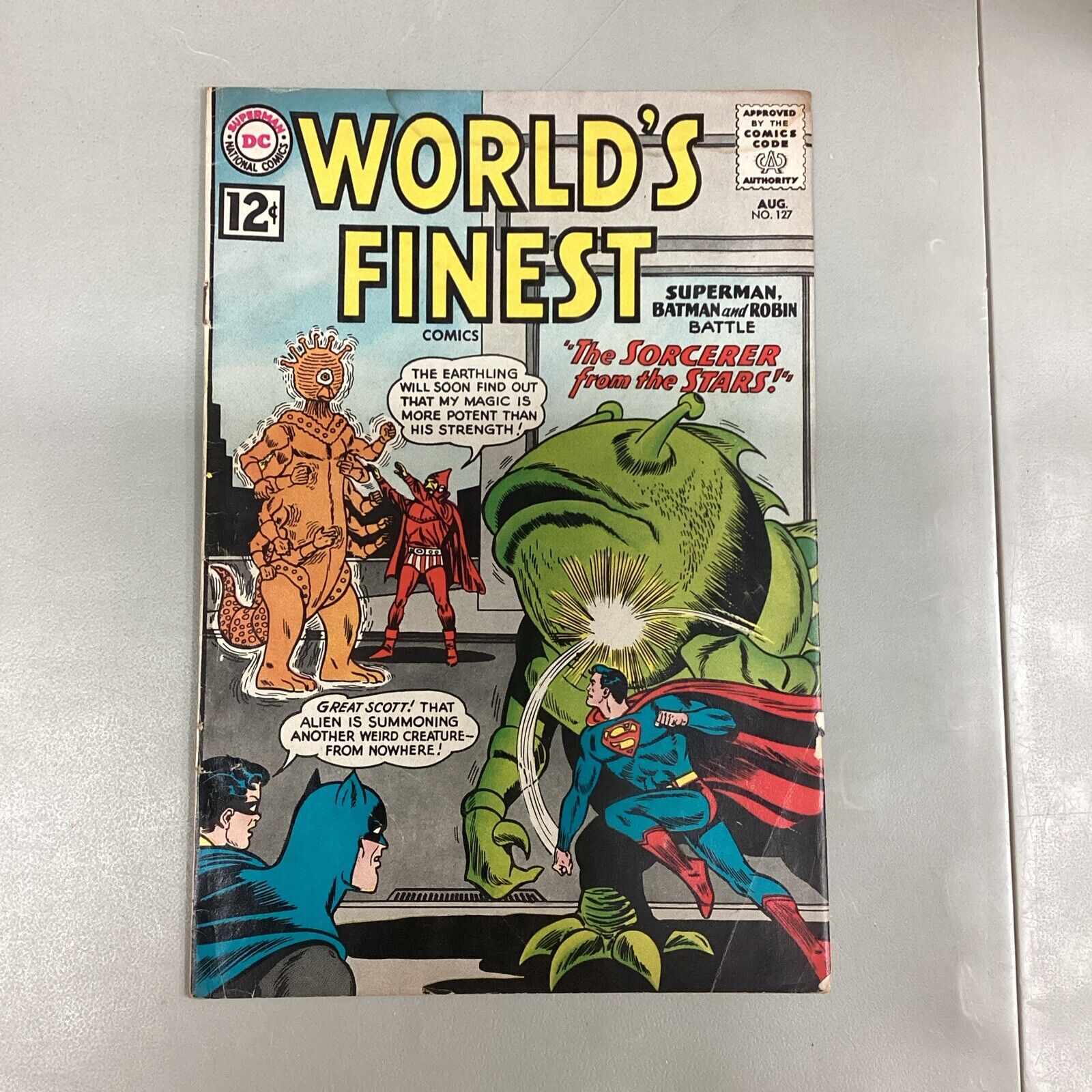 World\'s Finest #127 DC Comics 1962 Superman Batman WATER DAMAGE COVER DETACHED