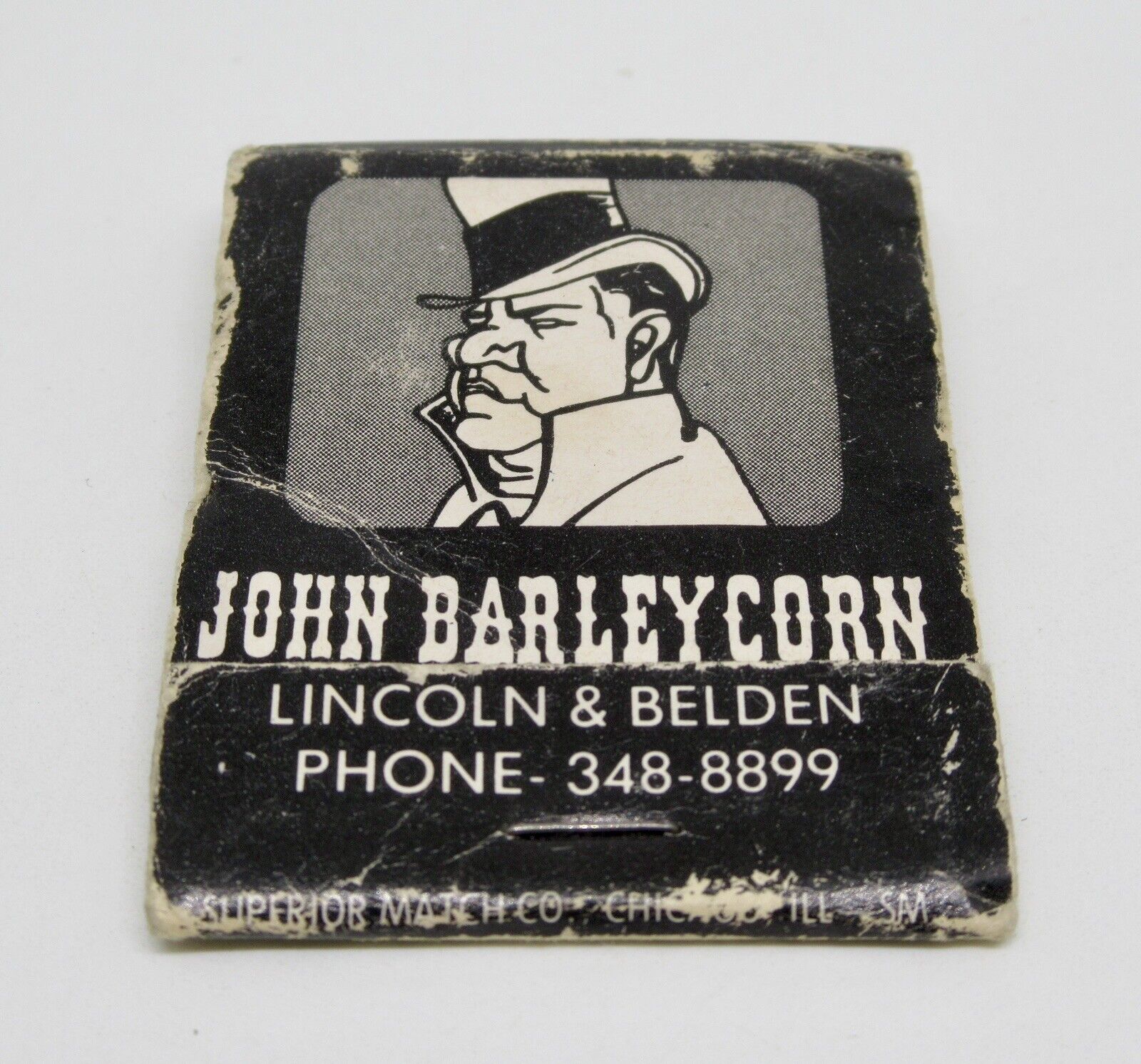 John Barleycorn Memorial Pub CHICAGO Lincoln Avenue & Belden Illinois Matchbook