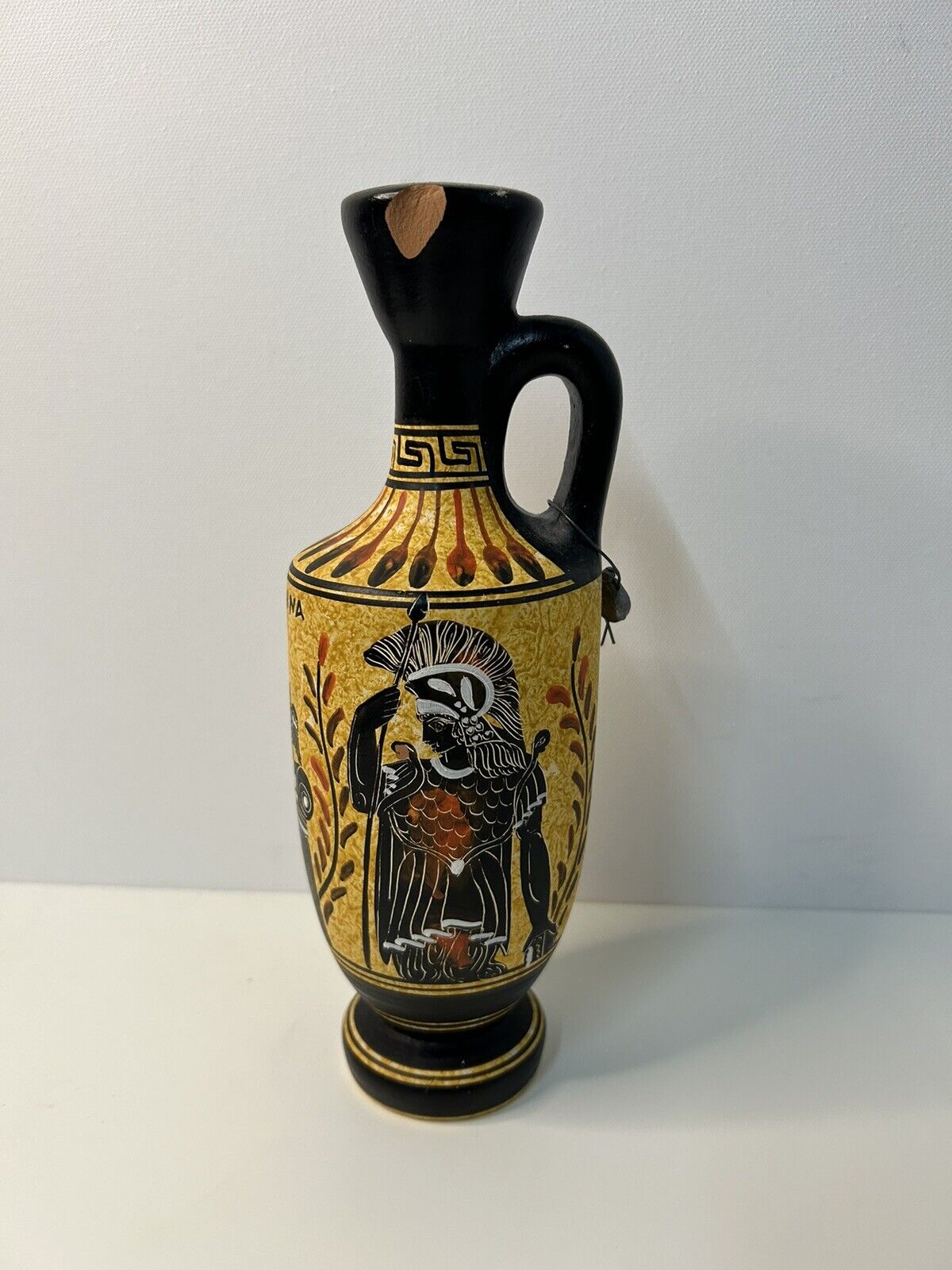 Museum Copy Attic Art Greece 5th CB Vase Rare VTG Century Handmade Replica Decor