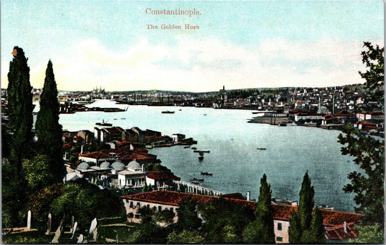 Vtg 1910s The Golden Horn Constantinople Istanbul Turkey Postcard