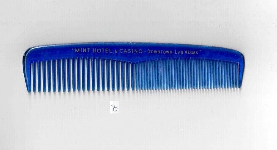 The Mint Hotel Casino Center Downtown Las Vegas BLUE Advertising Comb VINTGE NOS