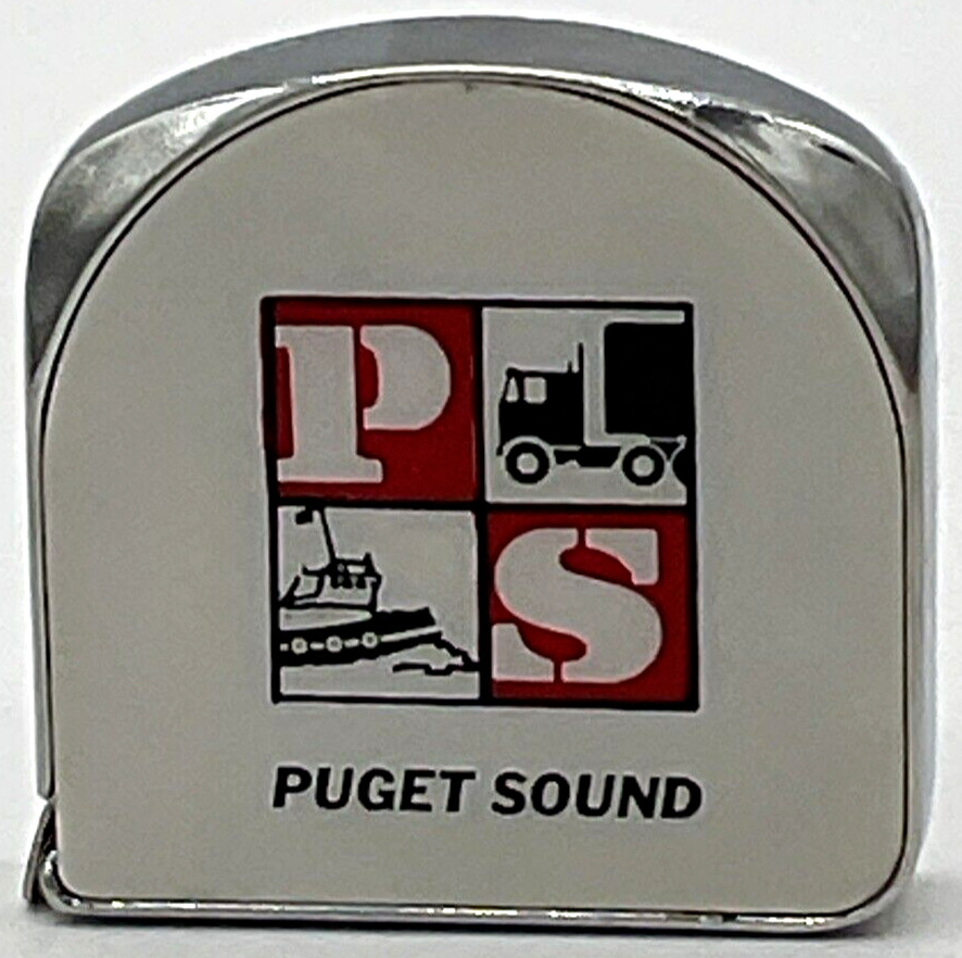 Vintage Small Advertising Tape Measure Puget Sound Freight Truck Lines PS Lufkin