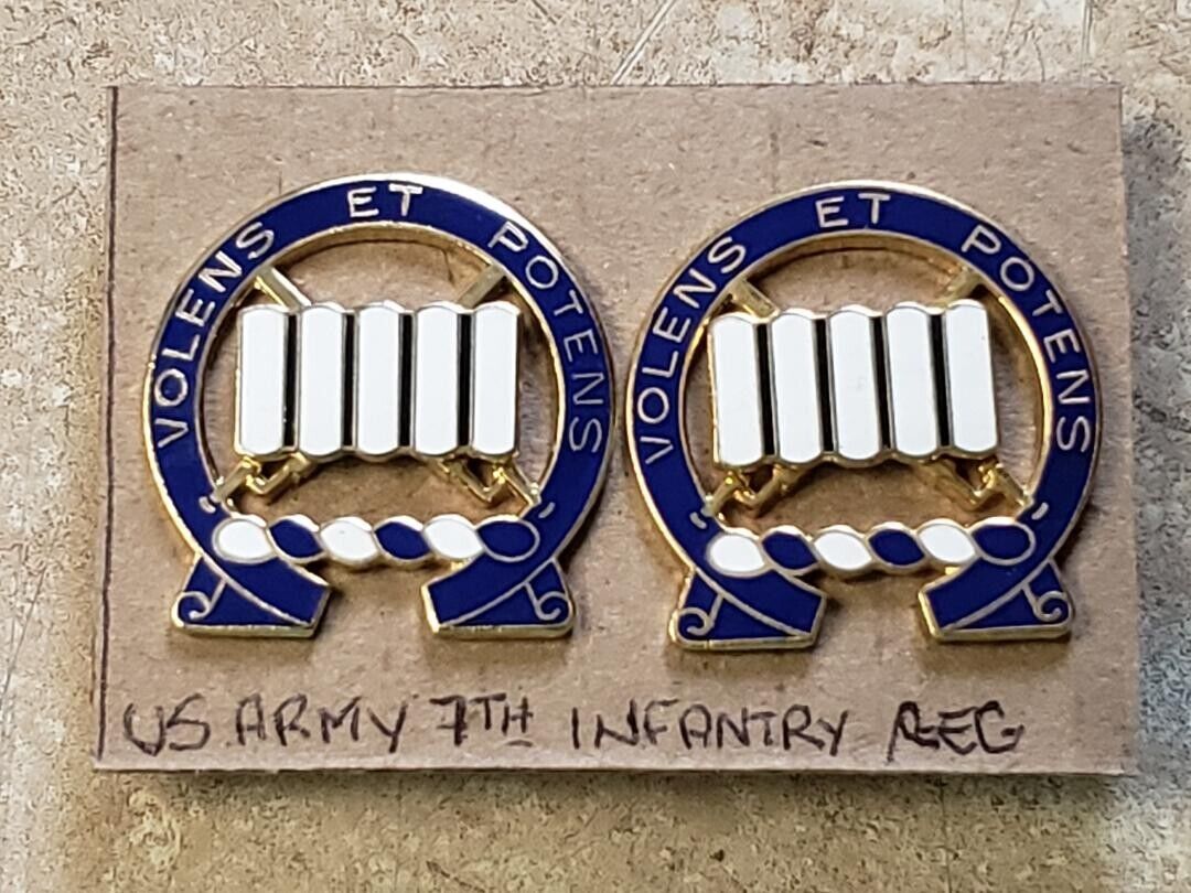 US Army 7th Infantry Regiment Crest DUI (Pair)