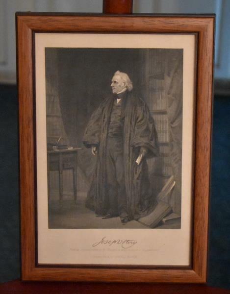 ANTIQUE 1862 ENGRAVING OF JOSEPH STORY 1812-1845 US SUPREME COURT ASSOC JUSTICE