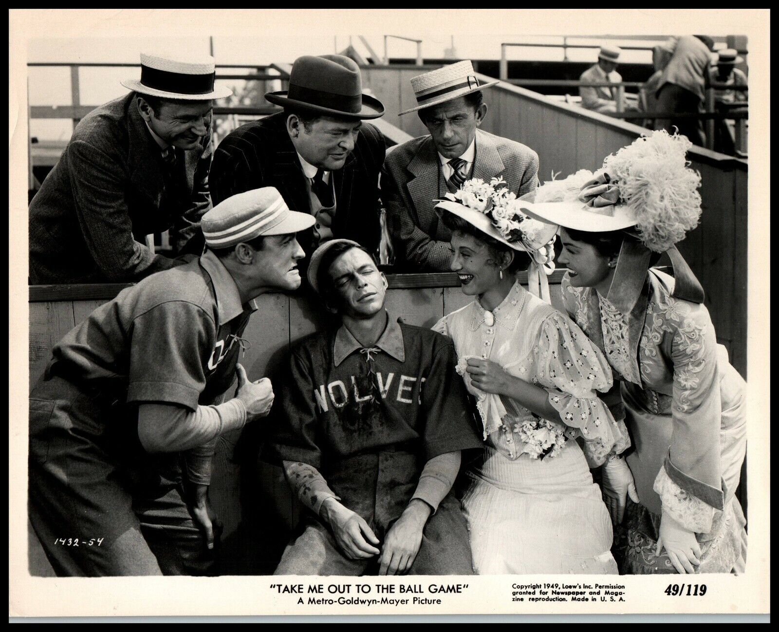 Gene Kelly + Frank Sinatra + Esther Williams Take Me Out BALL GAME 1949 PHOTO C1