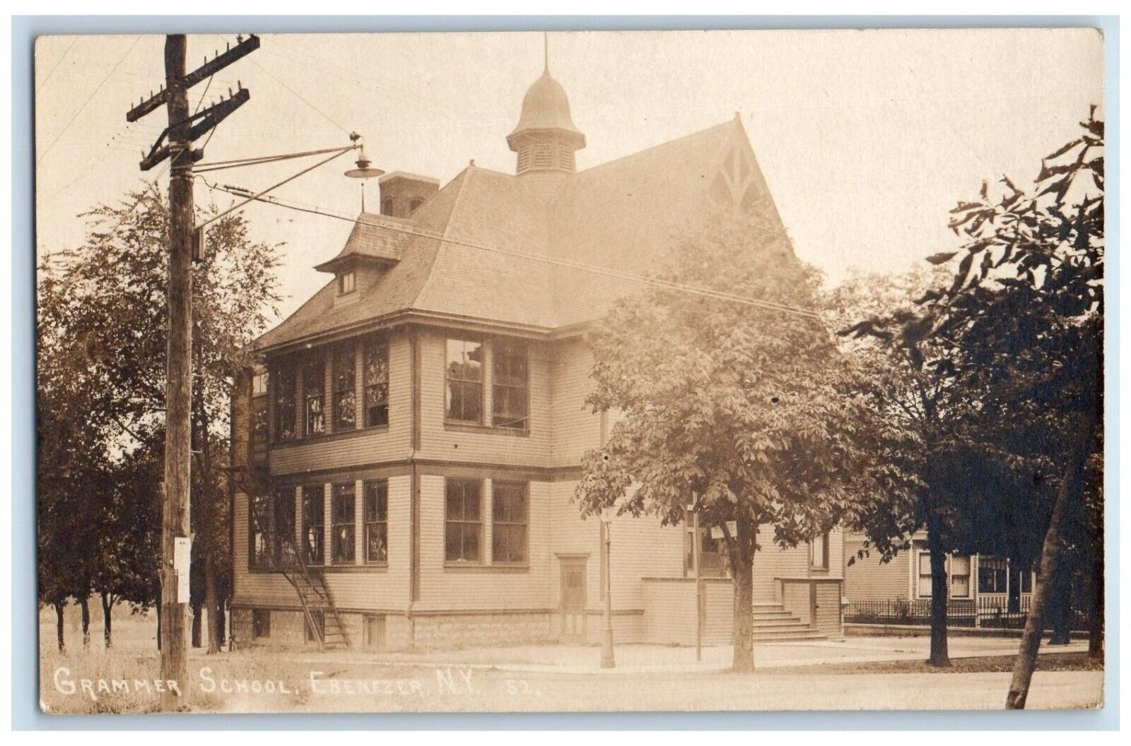 c1910's Grammar School Ebenezer New York NY RPPC Photo Unposted Antique Postcard