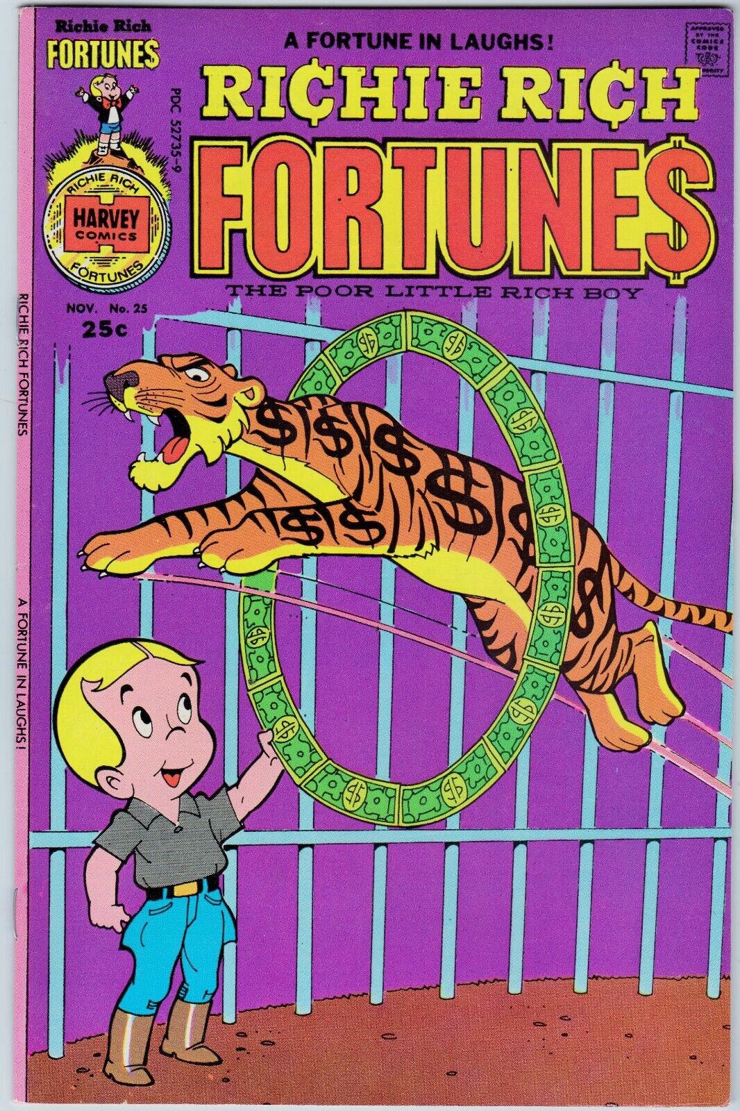 Richie Rich Fortunes #25 - Beautiful High-Grade Harvey File Copy Comic 1975 NM