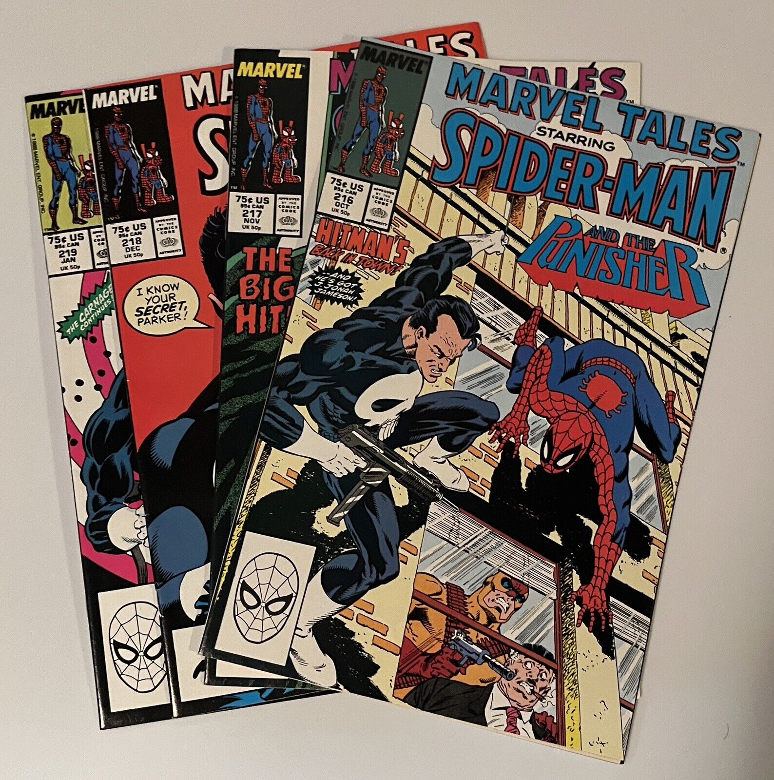 Marvel Tales - Spider-Man & Punisher Lot 216 217 218 219 (1988)