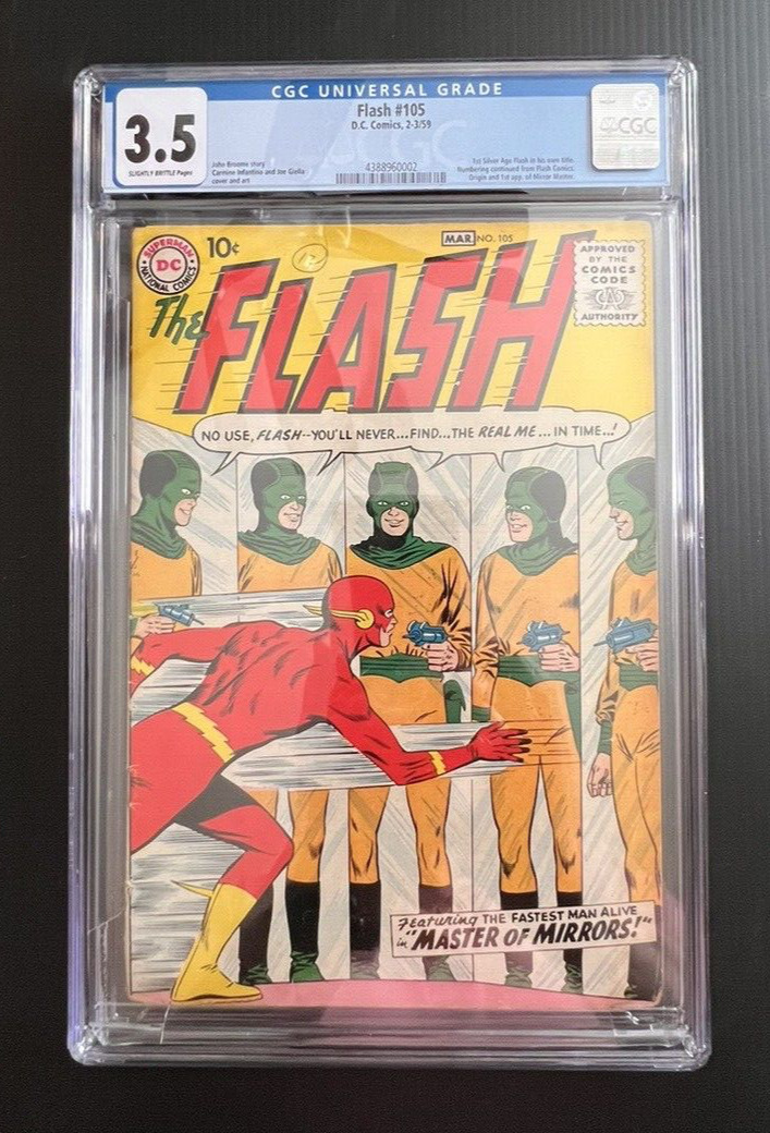 1959 DC, FLASH # 105, Key, 3.5 CGC, 1st Silver-Age Flash, BX114