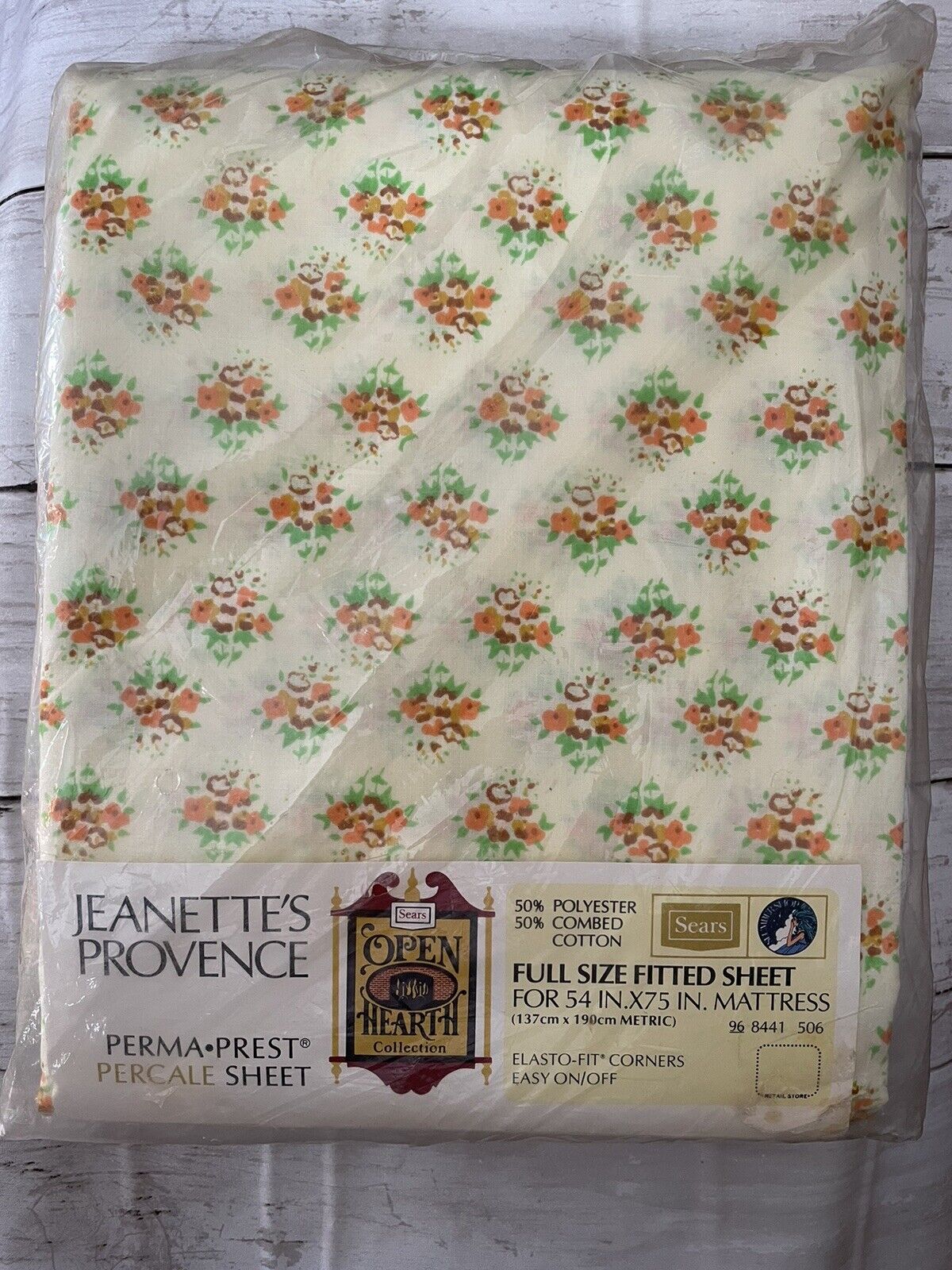 VTG Sears Open Hearth Collection Jeanette’s Provence Full Fitted sheet NEW