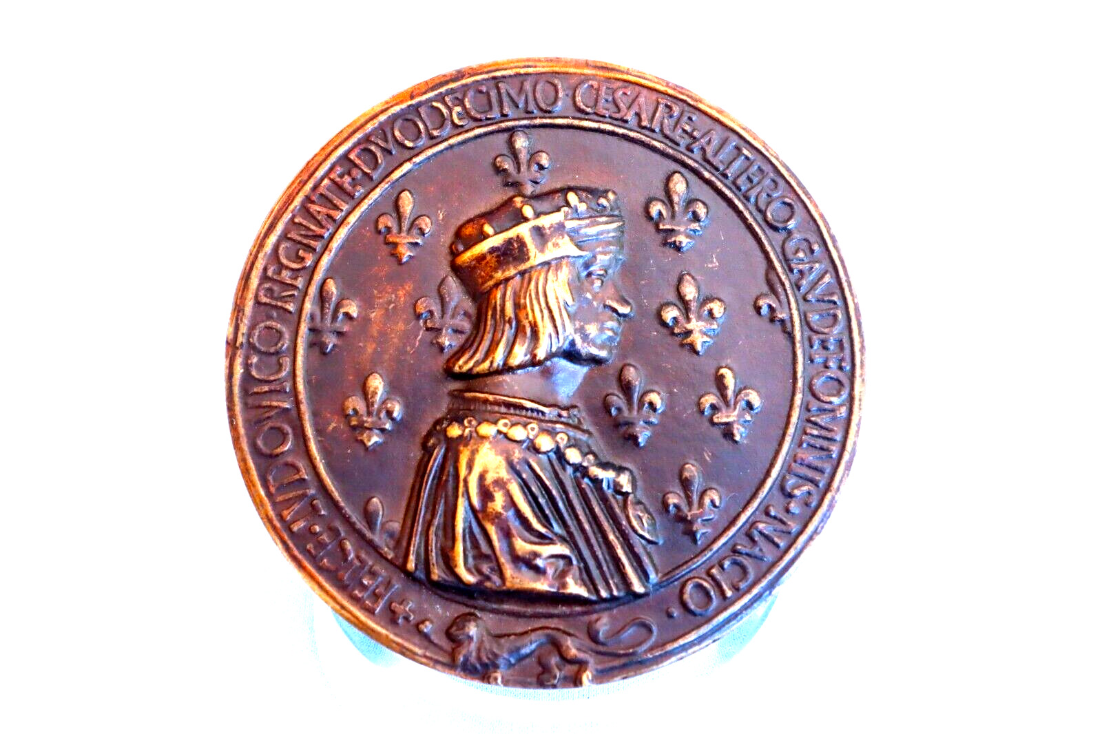 French King Louis XII and Queen Anne Bronze Medal