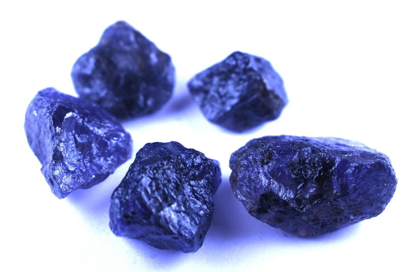 Natural Blue Iolite 160 Carat Loose Gemstone Rough Lot Earth Mined Crystal Rock