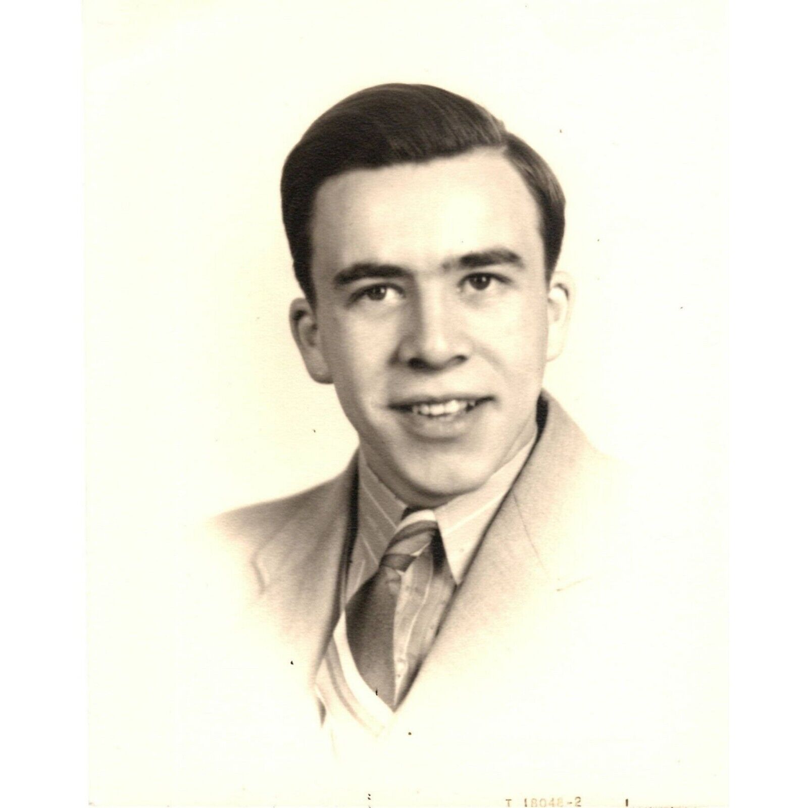 1943 Photograph Identified  Robert Trenton Cooper Marshall Illinois VTG Portrait