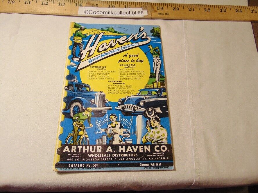1951 Haven\'s Wholesale Distibutor\'s Catalog #501 Los Angeles CA  Auto Car Parts 