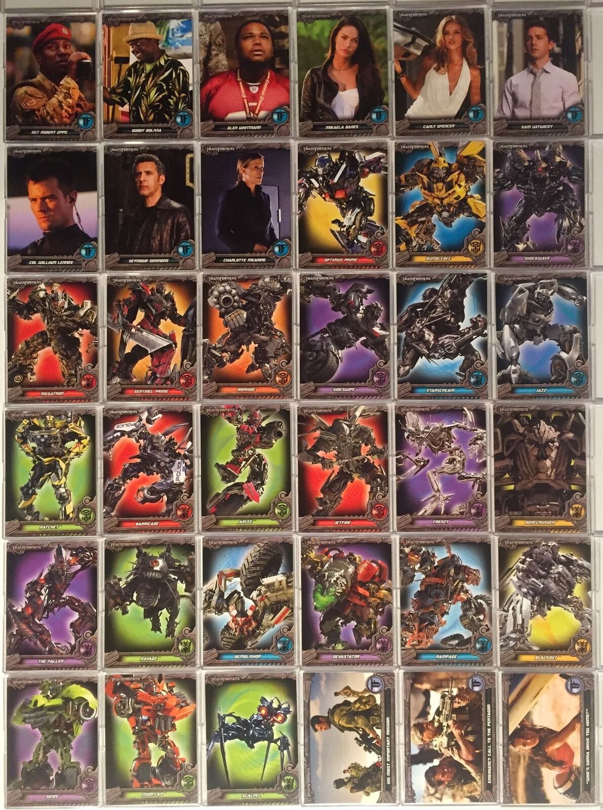 Transformers Movie Base Card Set 72 Cards Breygent 2012