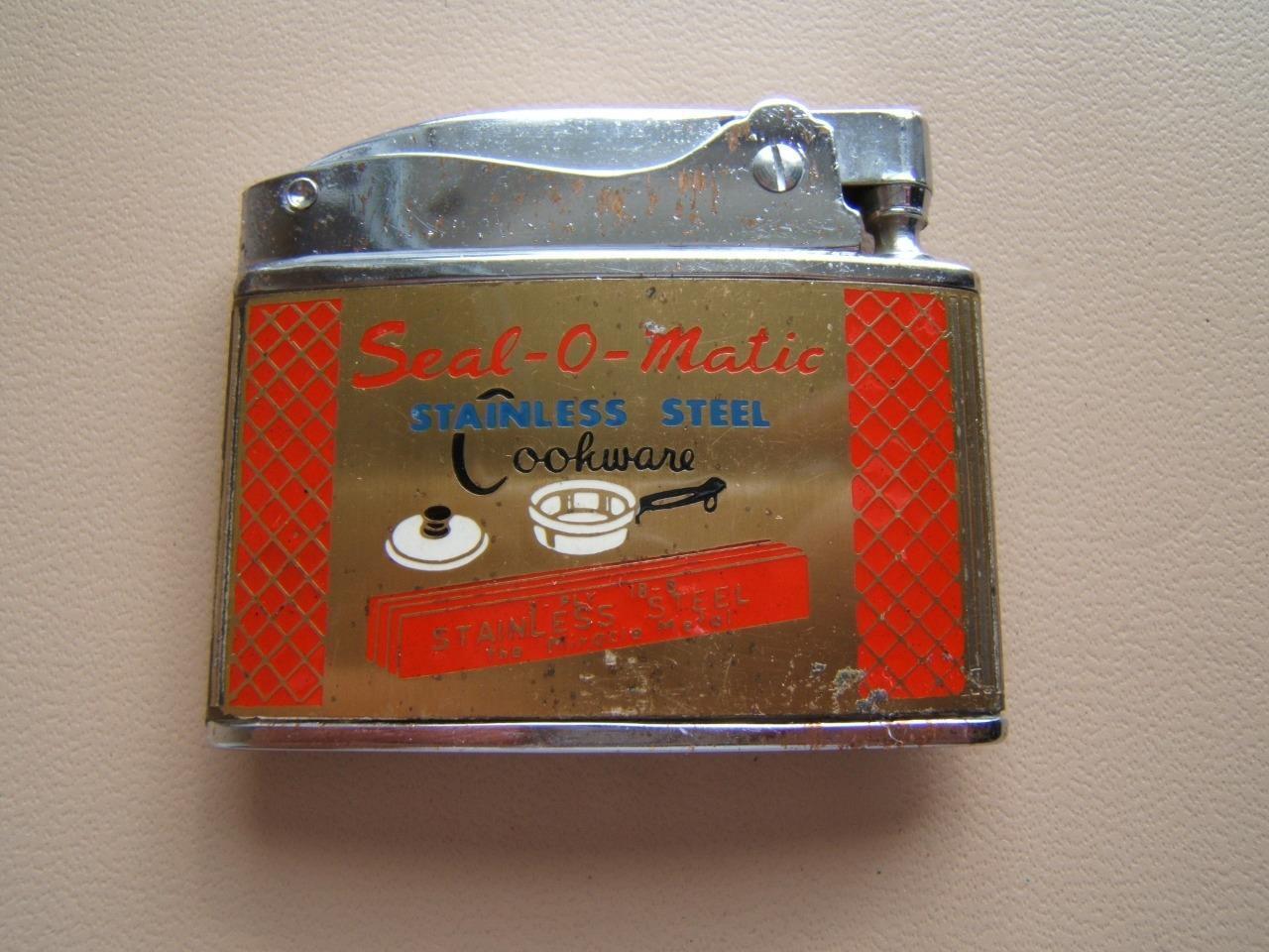 VINTAGE ROLEX CIGARETTE LIGHTER ADVERTISING SEAL-O-MATIC STAINLESS COOKWARE