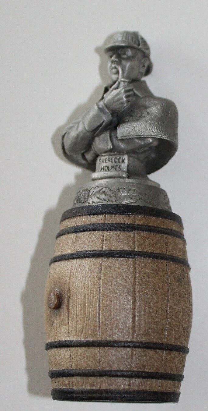 Sherlock Holmes pewter bottle stopper and barrel