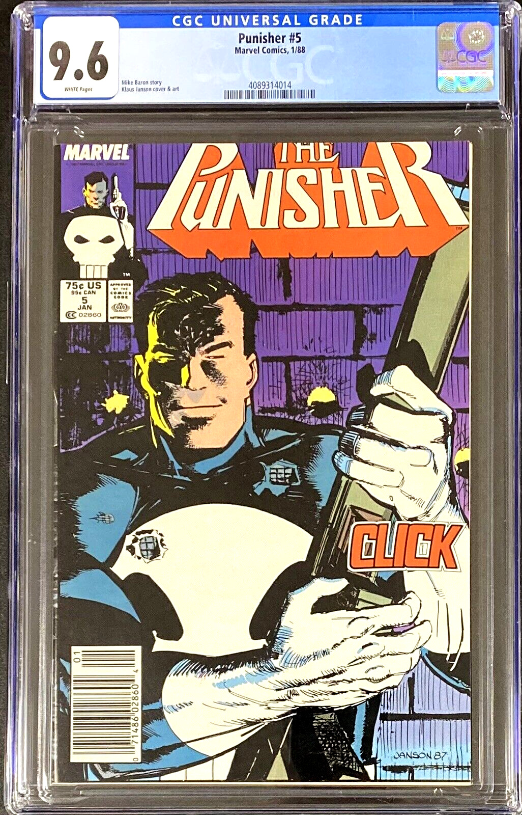 Punisher #5 1988 Newsstand Edition Klaus Janson Art and Cover CGC 9.6 NM+