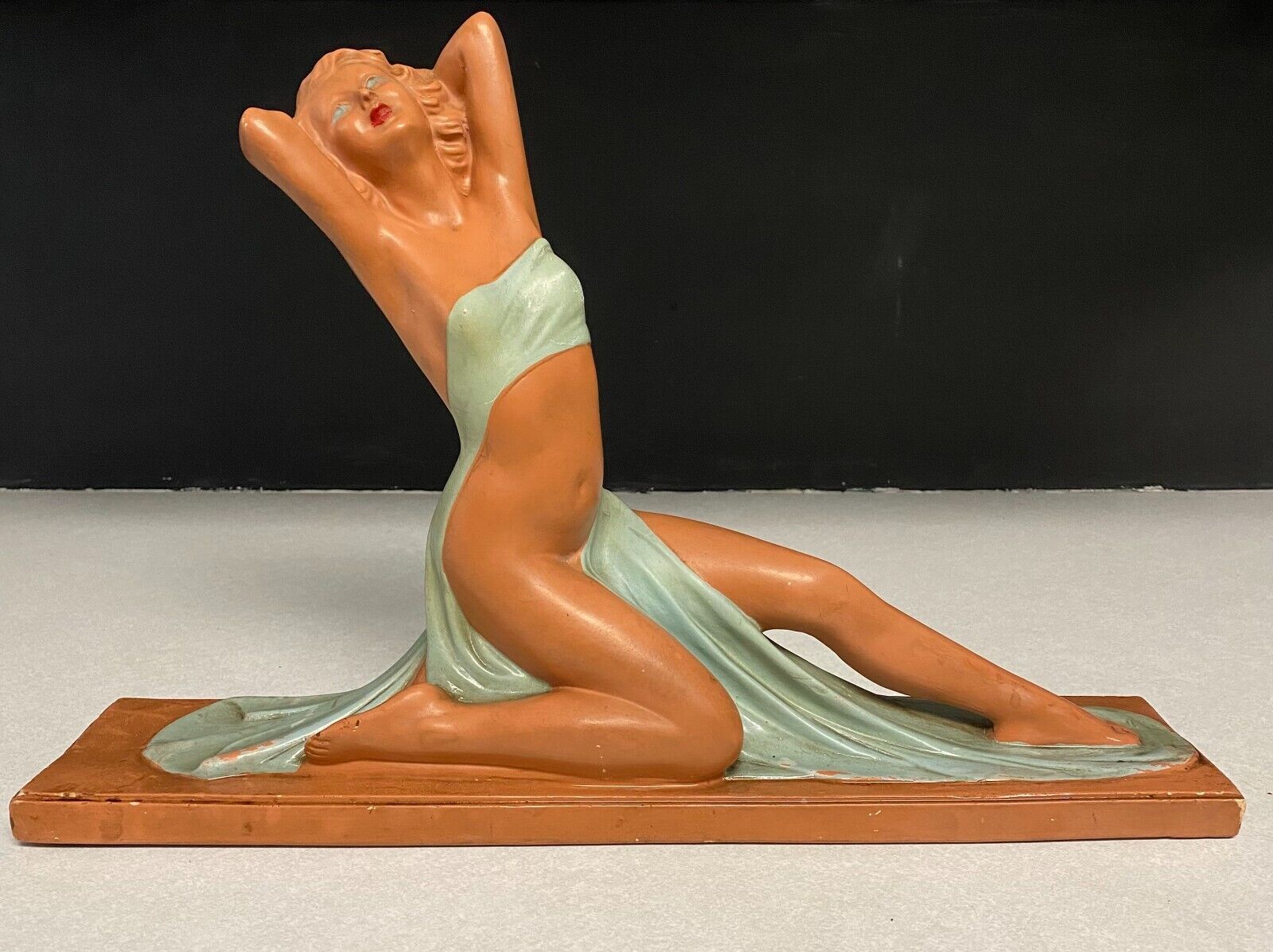 Vintage Art Deco Chalkware Plaster Figurine
