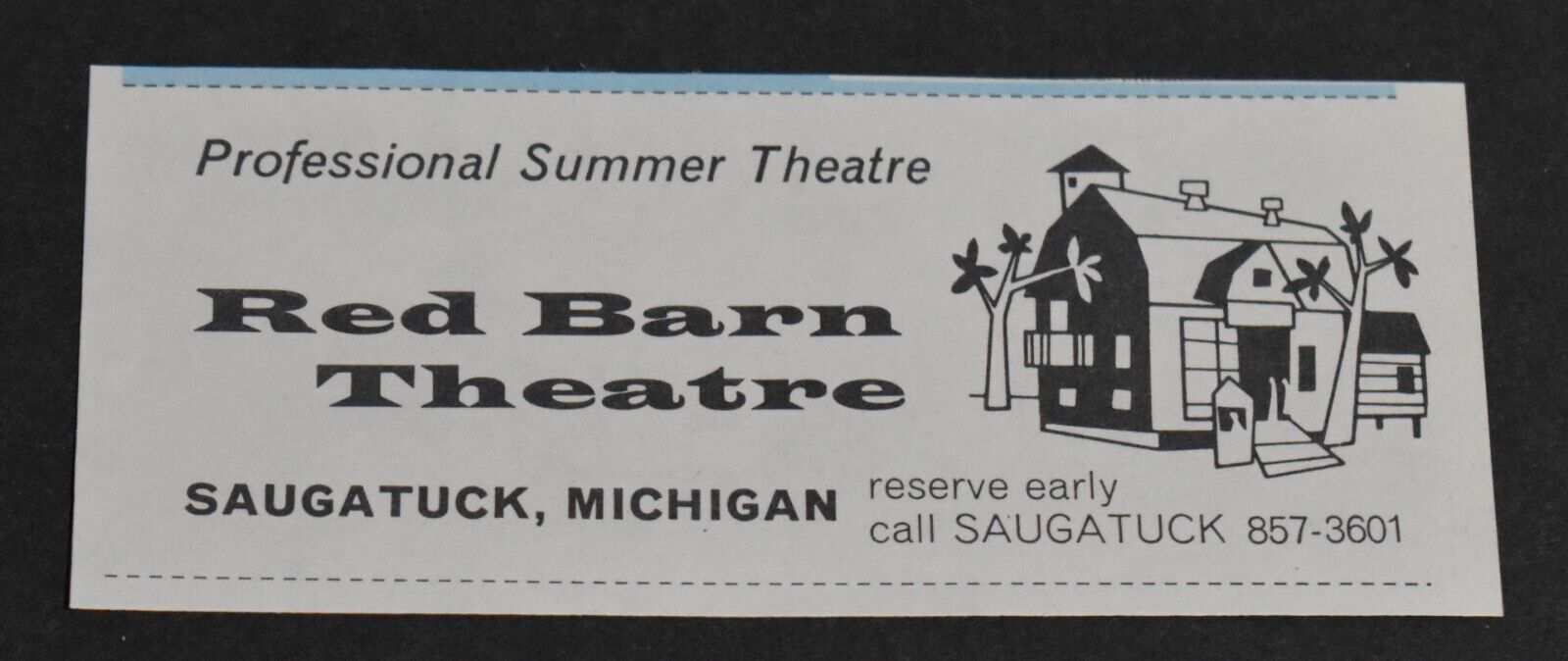 1966 Print Ad Michigan Saugatuck Red Barn Professional Summer Theatre art