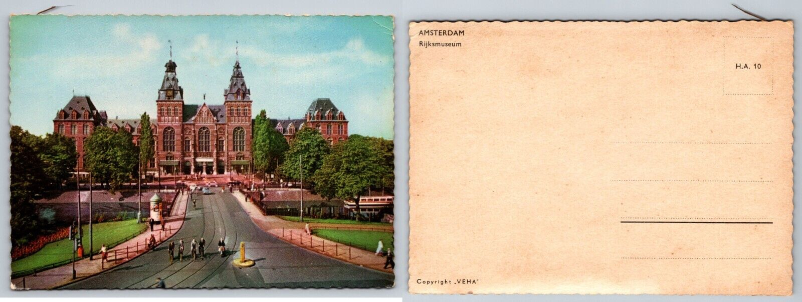 RP postcard Amsterdam Musuem Rijksmuseum Netherlands Franked Post Card 45