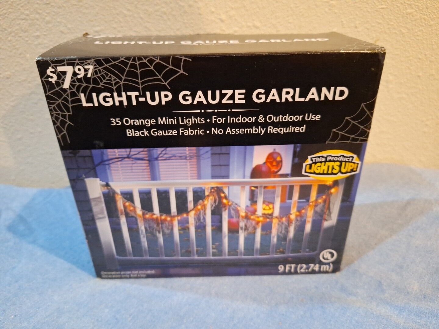 Impact Innovations Garland Lighted Gauze Black 108\