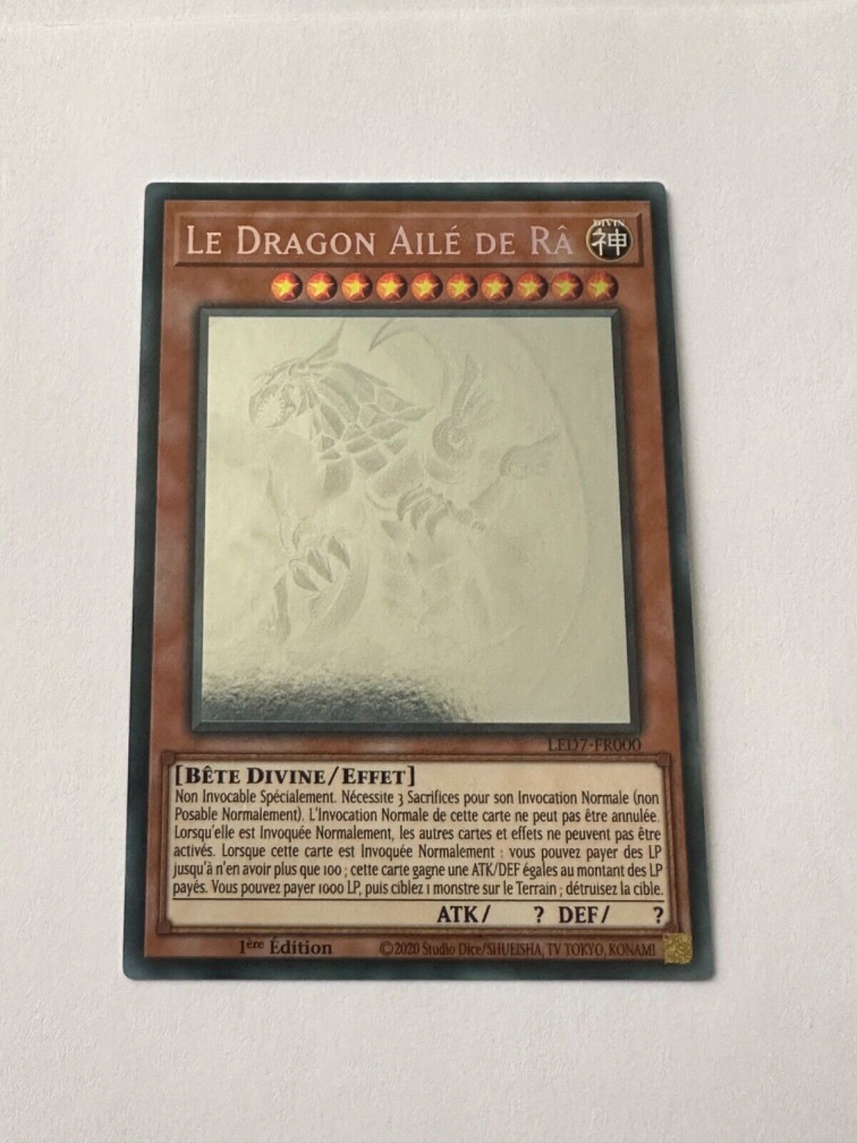 Yu-Gi-Oh The Winged Dragon of Ra: 1st Edition LED7-FR000