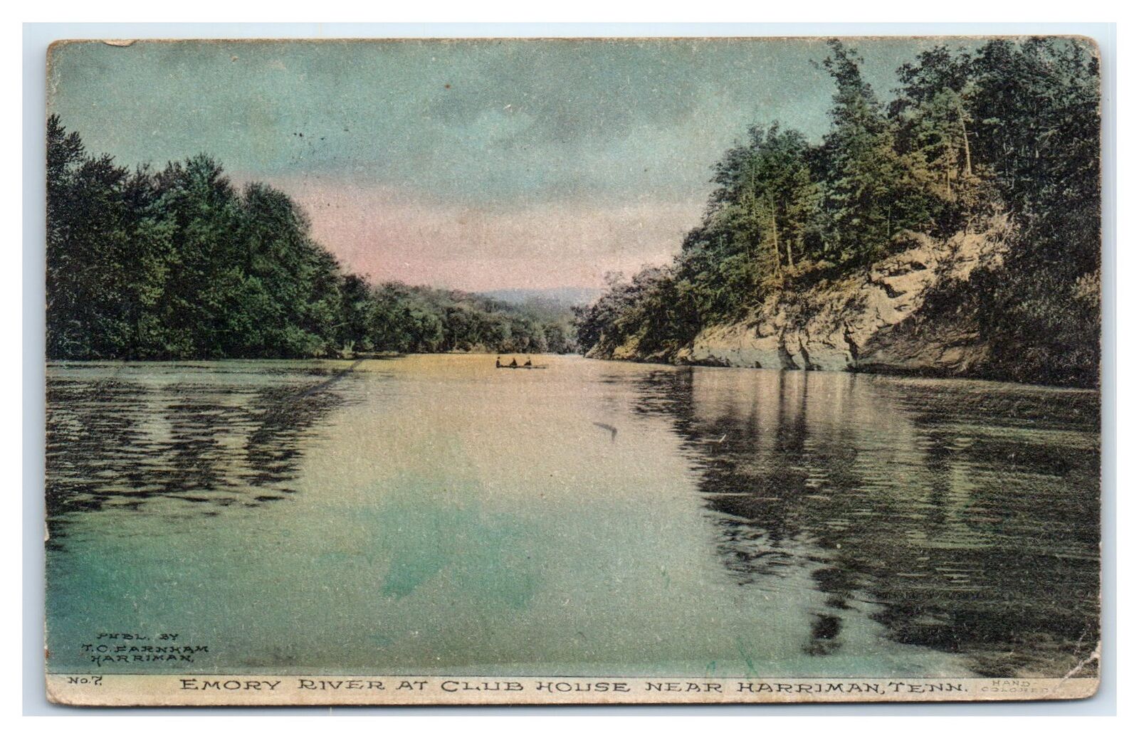 Harriman, TN Postcard- EMORY RIVER AT CLUBHOUSE