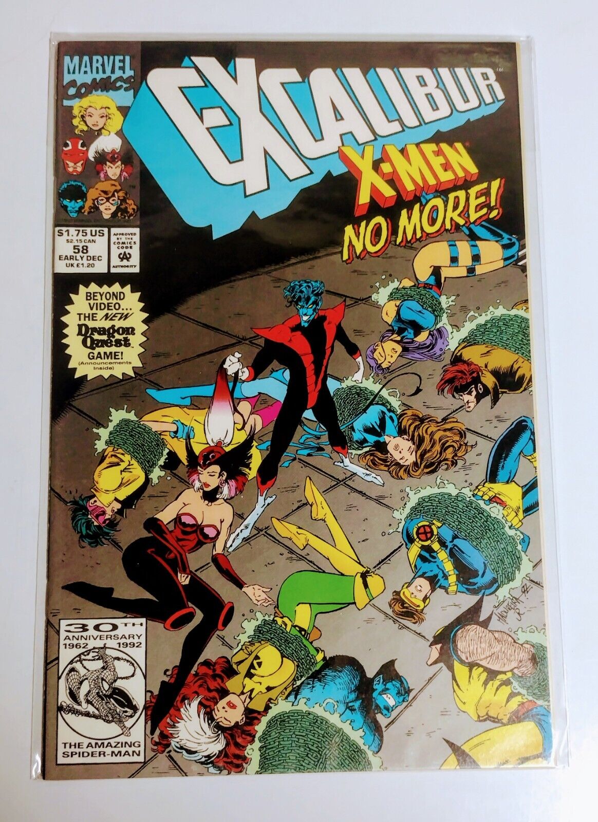 EXCALIBUR #58 Early December 1992 Marvel Comics Book X-MEN NO MORE Vintage MCU