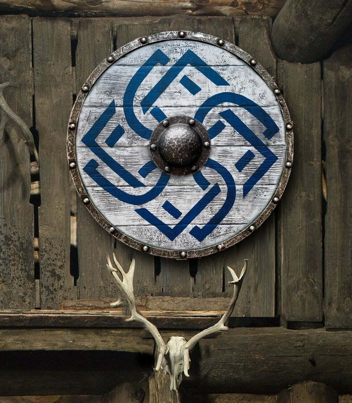 Medieval Authentic Battleworn Last Kingdom Viking Ship Shield