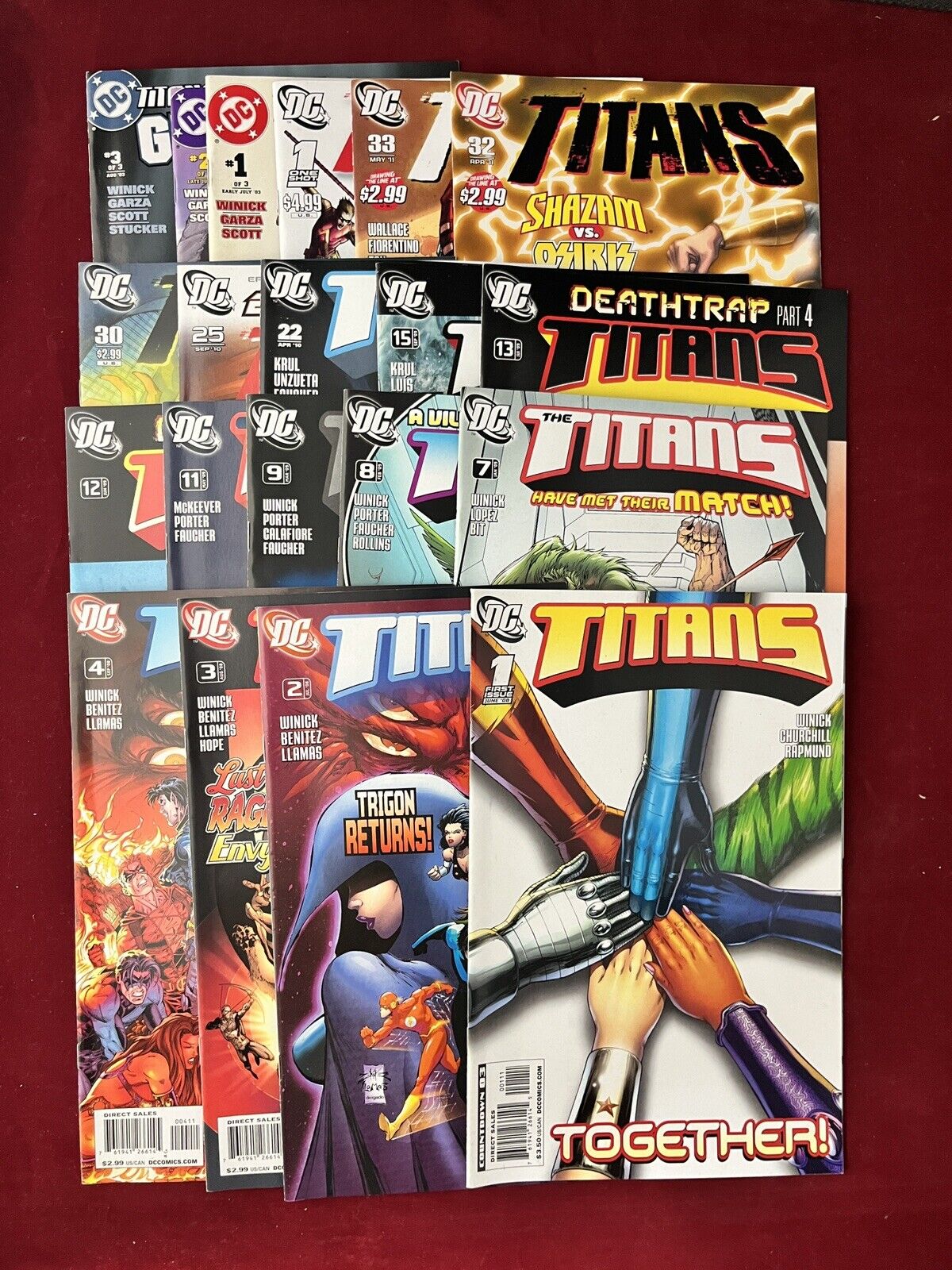 TITANS 2008 Lot of 20 Comics 1-4 Young Justice Graduation Day 1 2 3 Winick DC 🦝