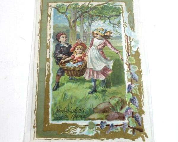 Antique advertising card victorian coffee ad large size