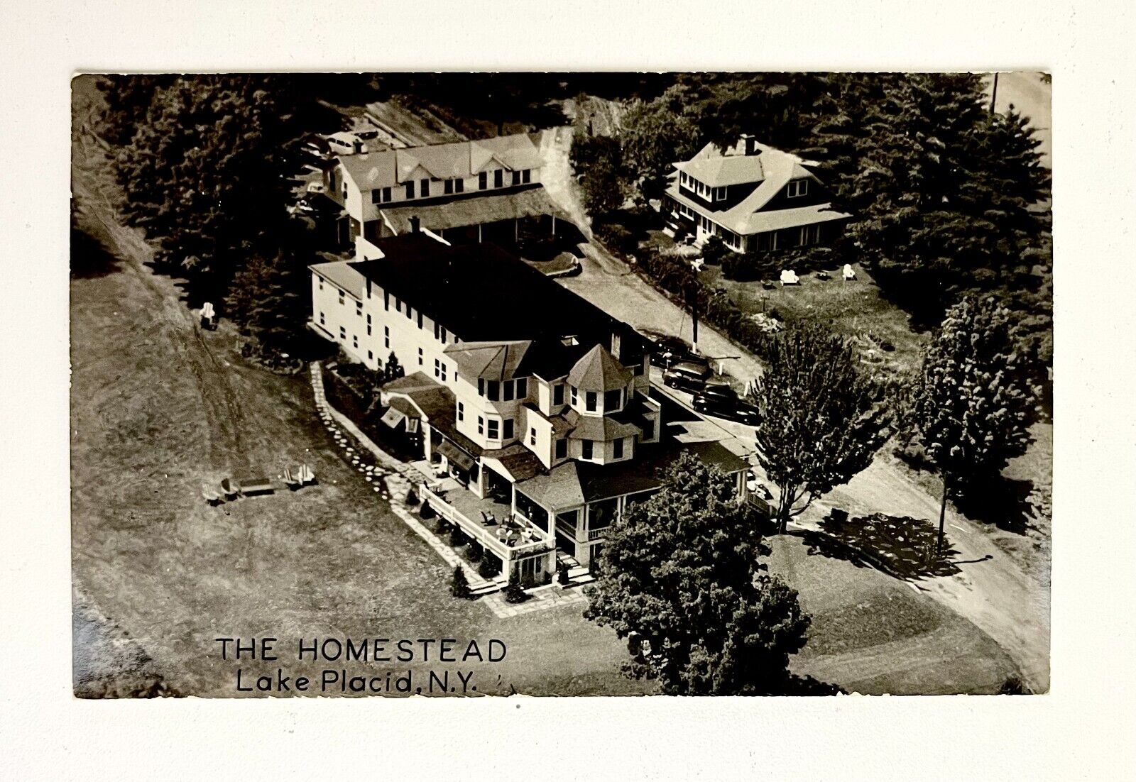 1930s Dutch Colonial Homestead Farm Lake Placid New York Vintage RPPC Postcard