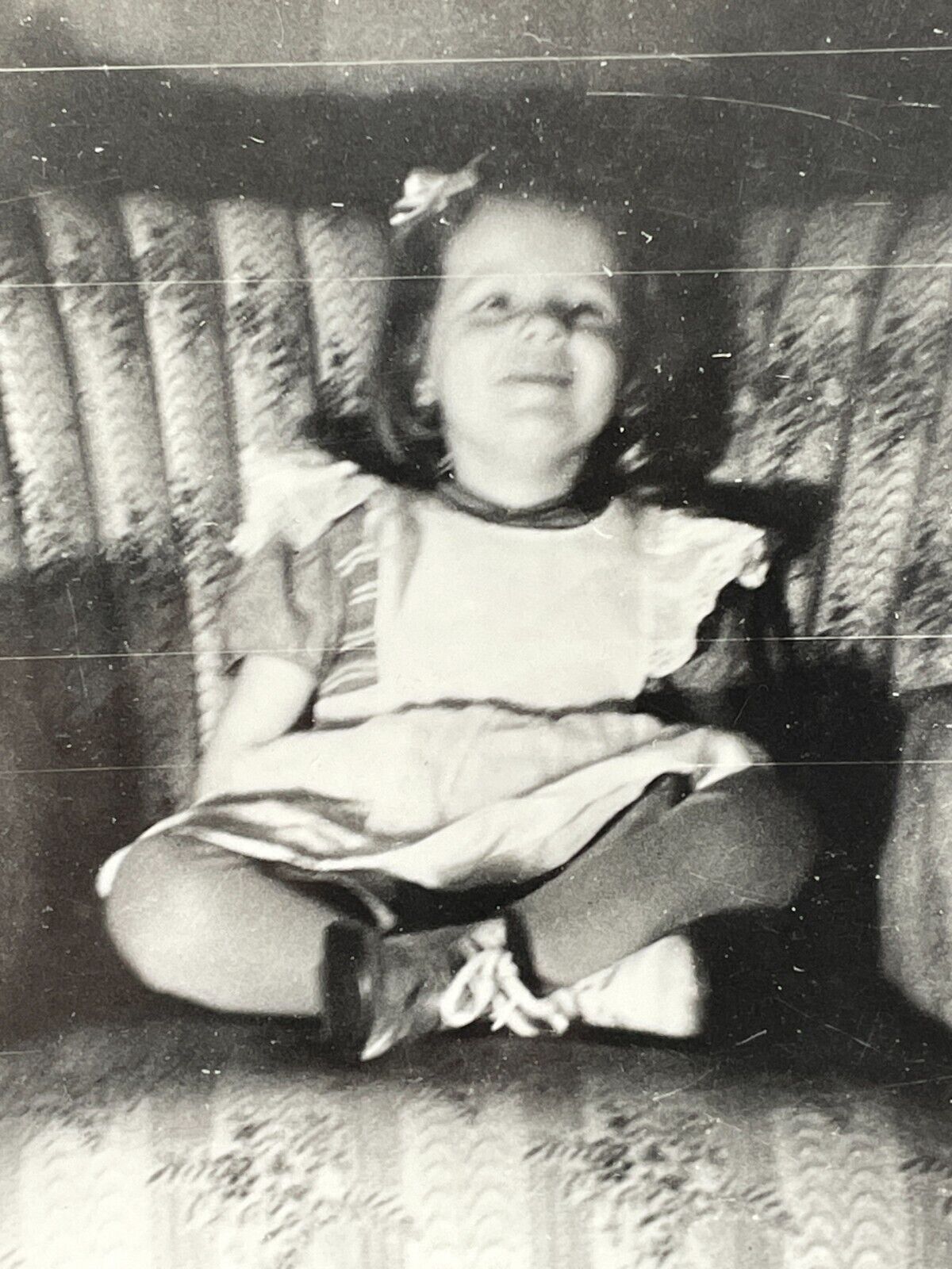 UA Photograph Girl Chair Light Shadows 1930-40's