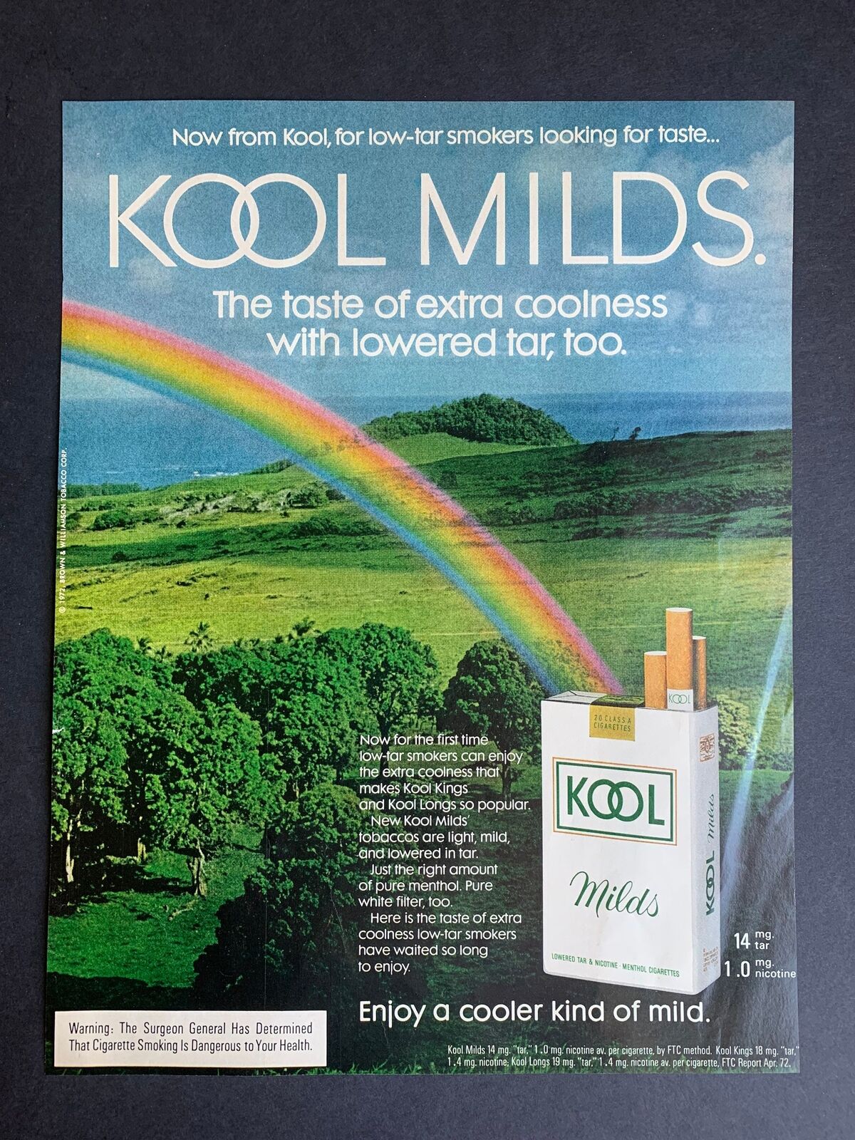 Vintage 1971 Kool Cigarettes Print Ad