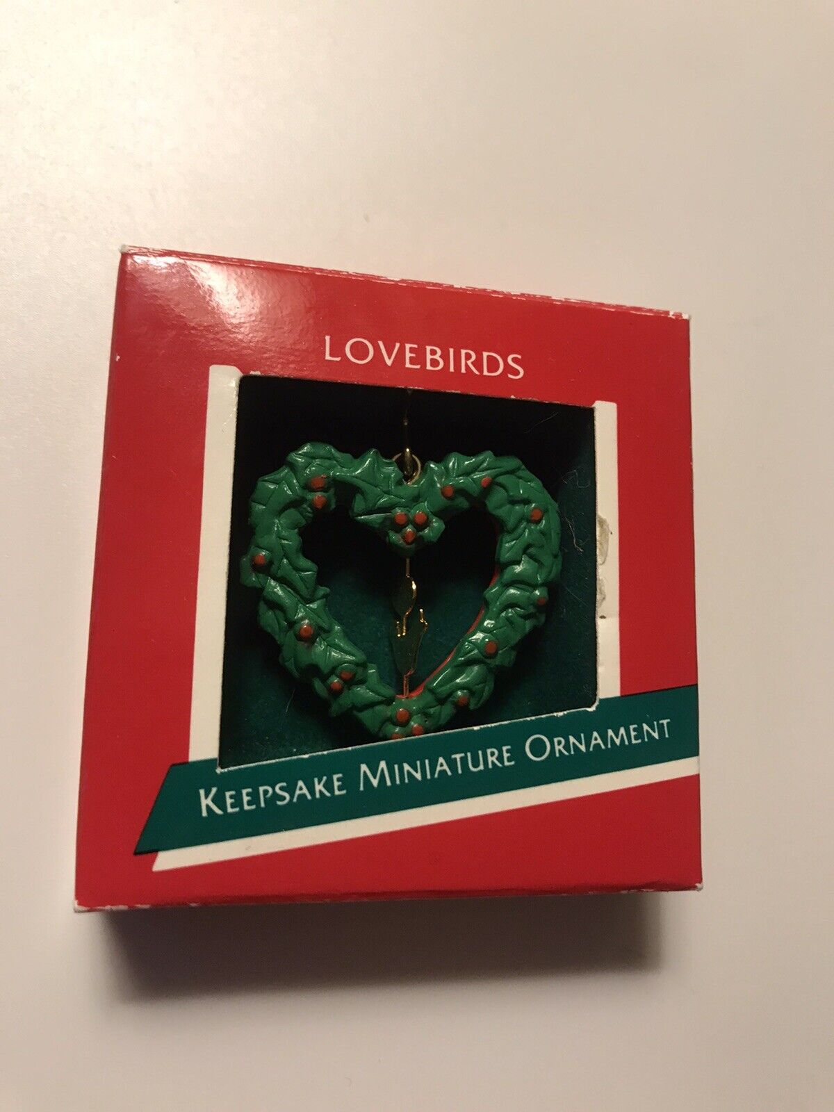 Hallmark Keepsake Miniature Ornament 1989~ Lovebirds *see pics, see below* NIB