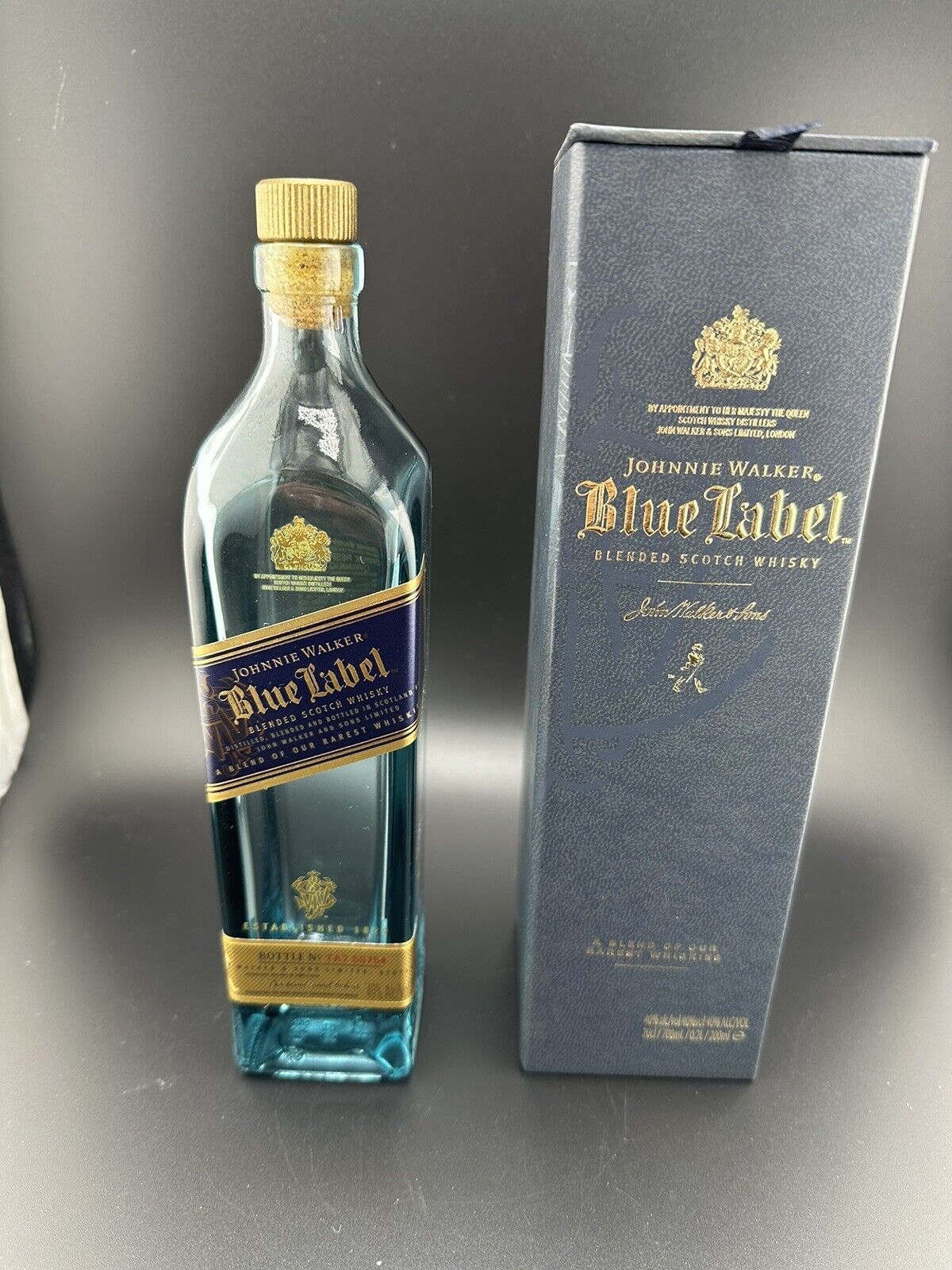 🥃 Johnnie Walker Blue Label (EMPTY) Bottle with Box - 200ml / 20c (mini) 🥃
