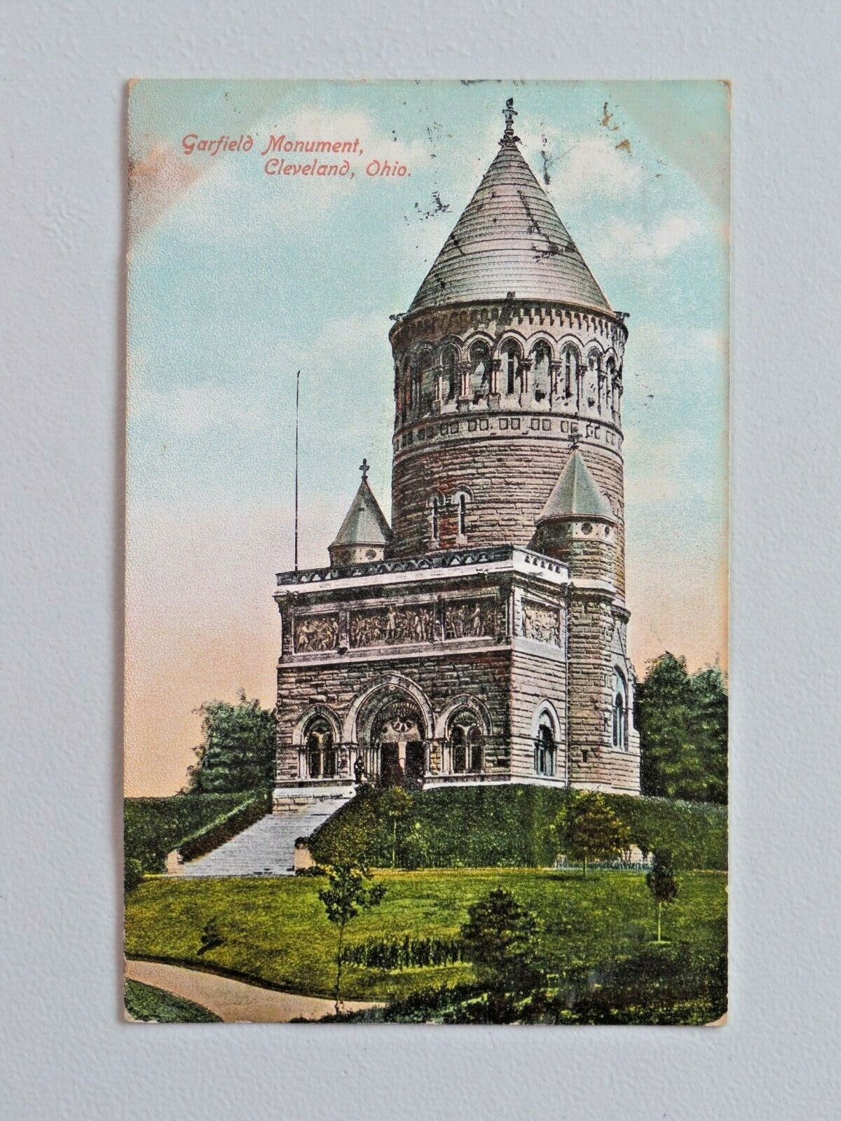 Vintage Garfield Monument, Cleveland Ohio Postcard 1909 Post 7575