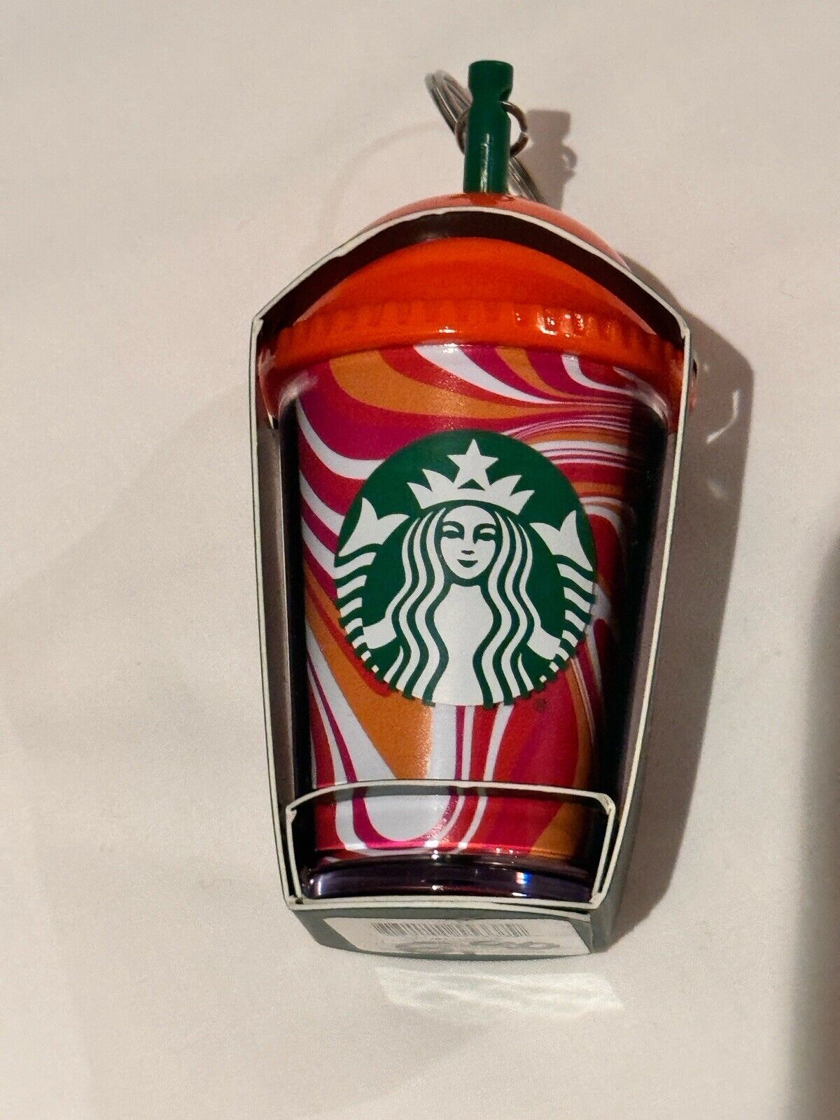 Starbucks 2023 Europe / Central Asia Keychain Floral Cold Cup Ornament. NWT