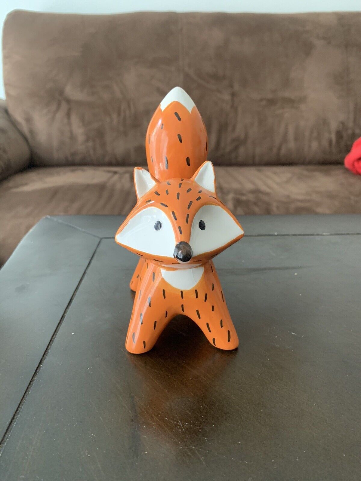 Orange And White Ceramic Decorative Fox