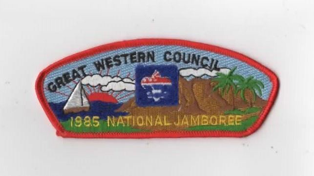 1985 National Jamboree Great Western Council JSP RED Bdr. [KY-3842]