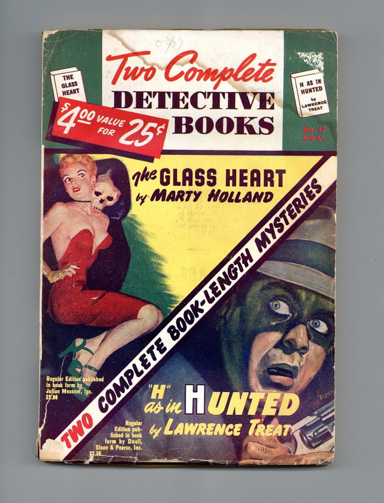 Two Complete Detective Books Pulp Nov 1947 #47 VG
