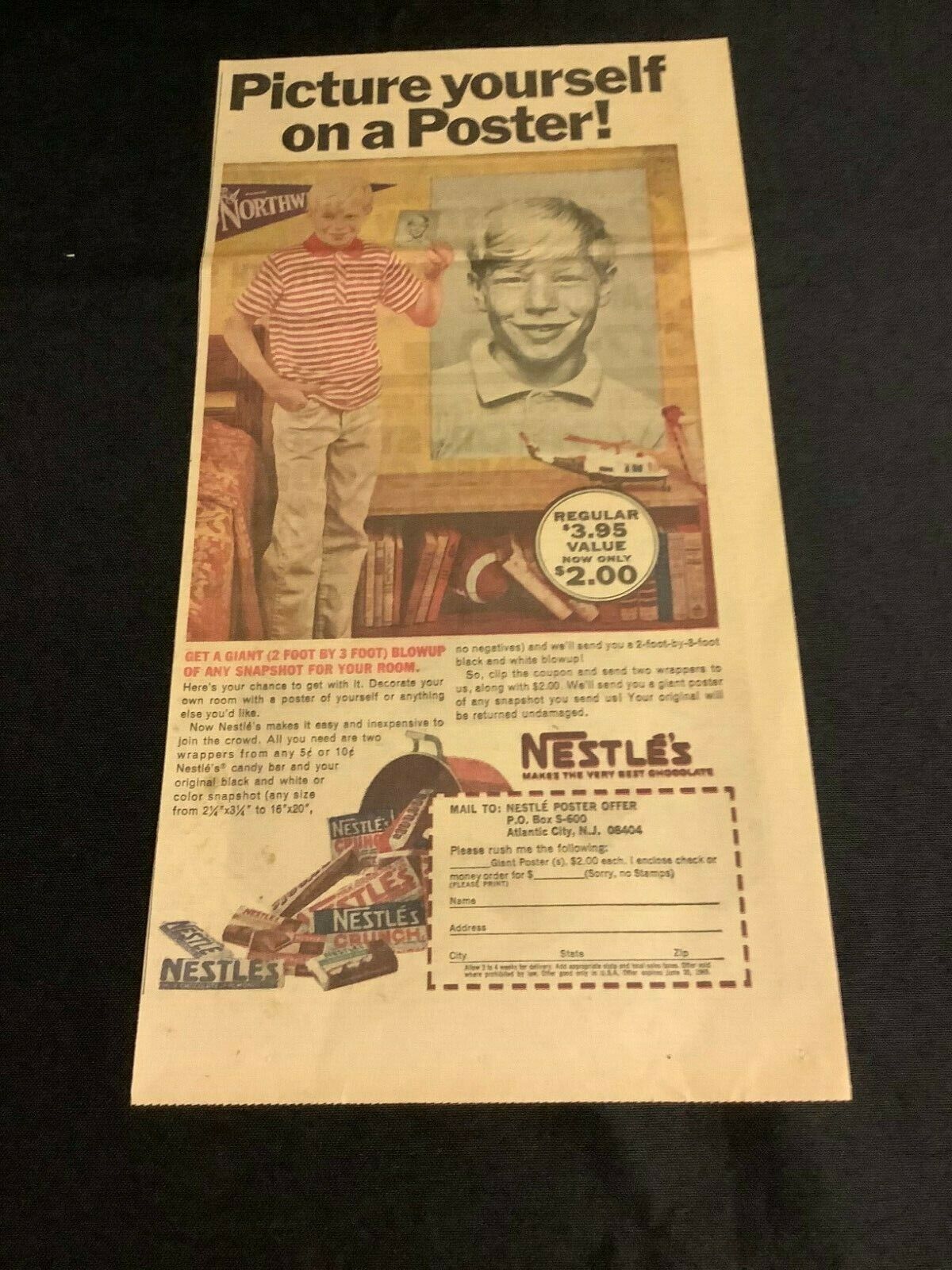 #02  September 15, 1968  NESTLE\'S CHOCOLATE Sunday Half Page Strip Advertisement