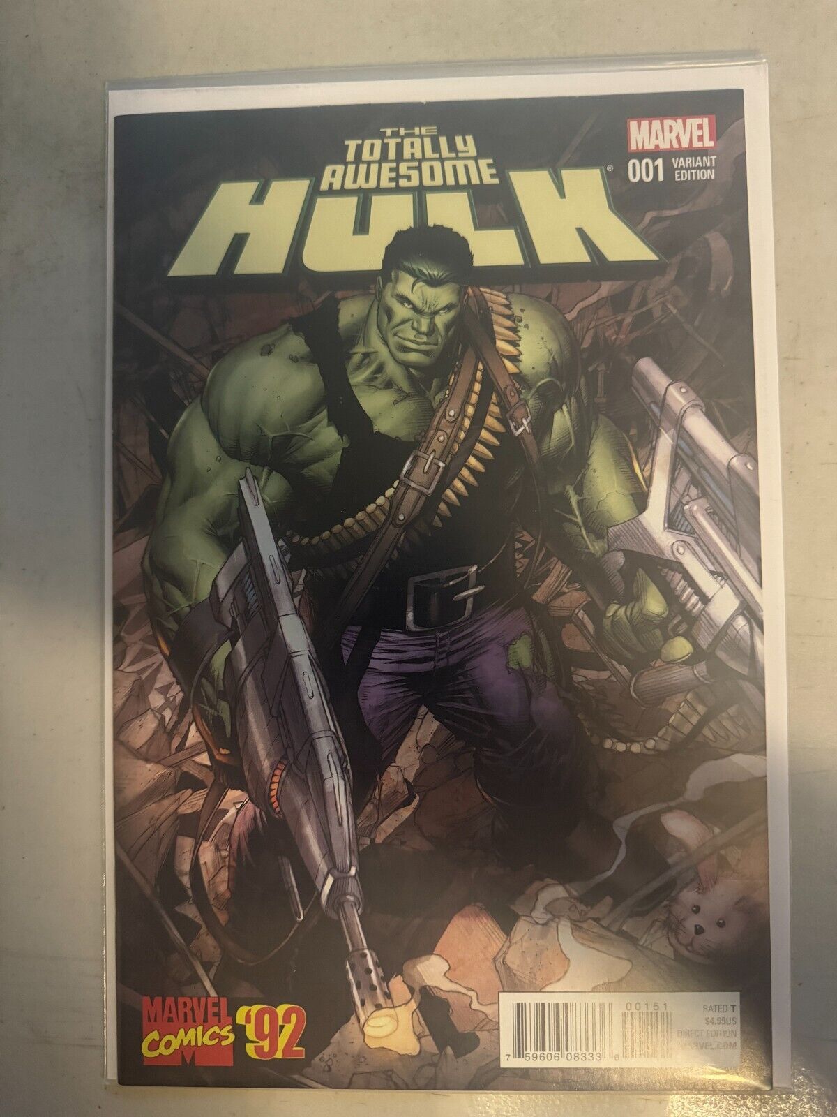 Totally Awesome Hulk #1 - 1/20 Ratio Variant By Dale Keown - Marvel 2016