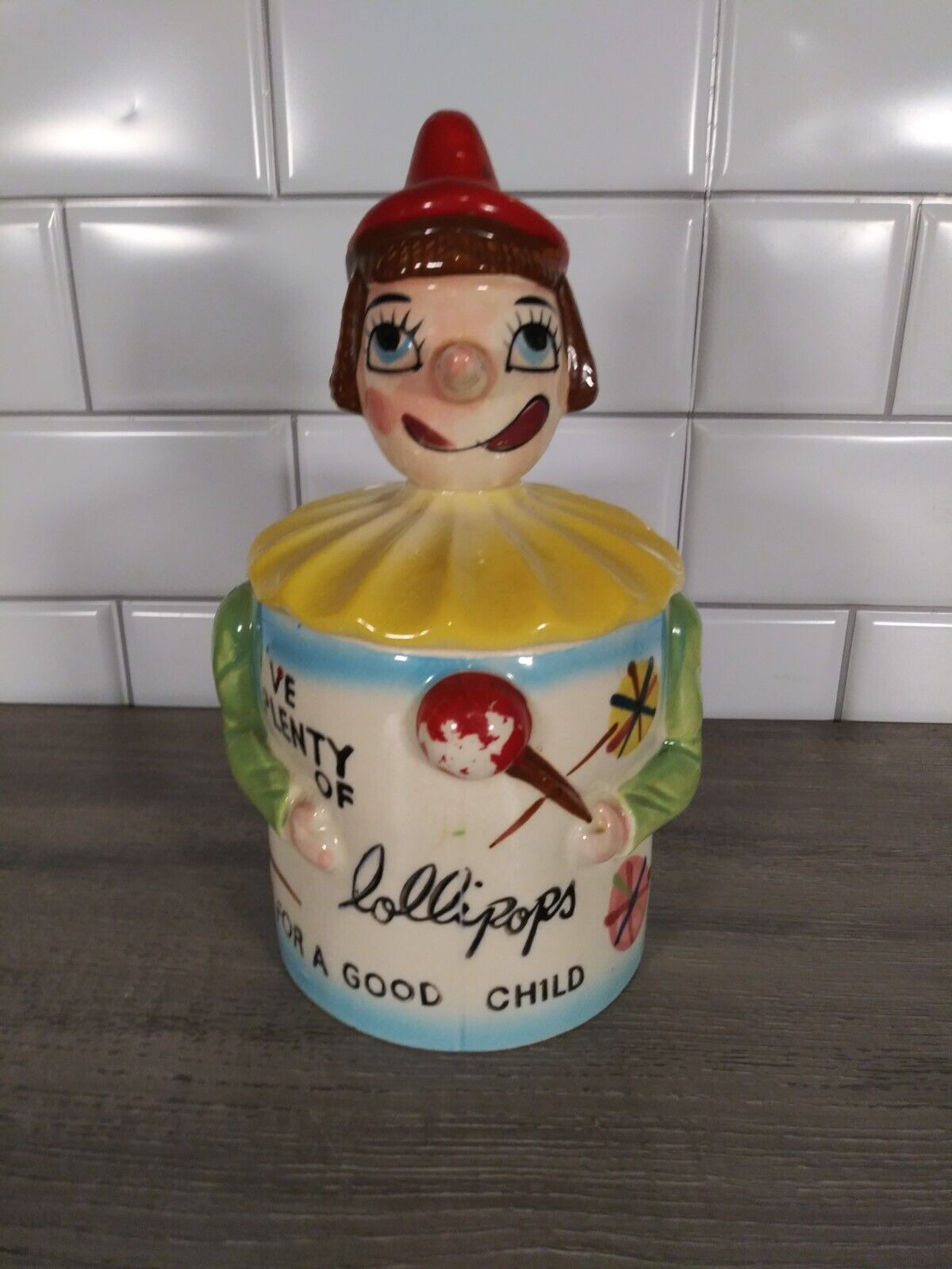Vintage DAVAR Lollipop Jar - I\'ve Plenty of Lollipops For A Good Child