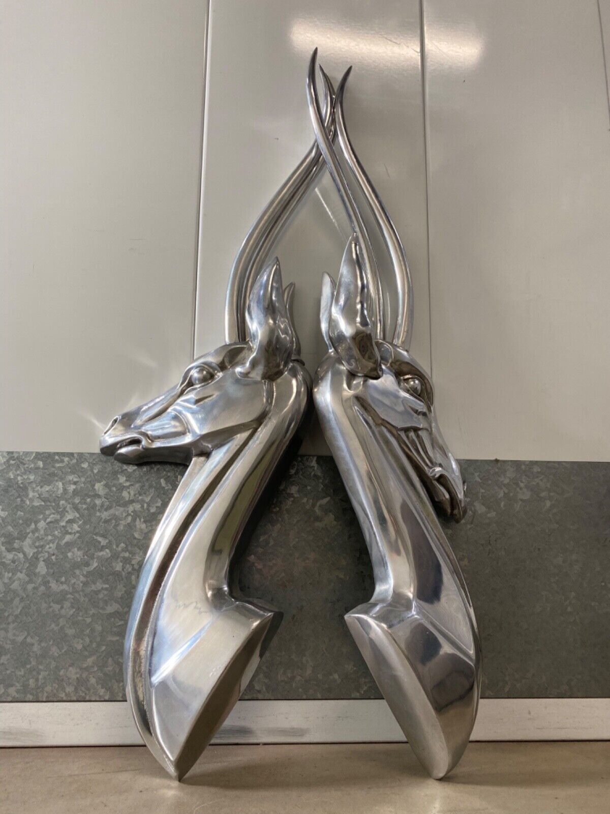 🔥 Fine Vintage Art Deco Mid Century Modern Metal Antelope Sculpture PENDERGRAST