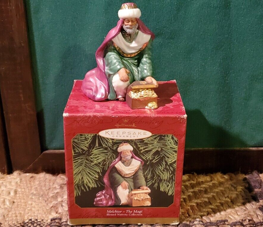 1999 Hallmark Keepsake Ornament Melchior the Magi Blessed Nativity Collection