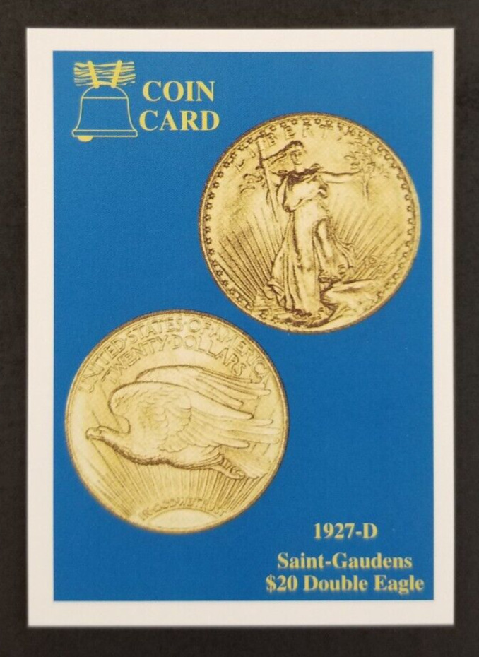 1927 Saint-Gaudens $20 Double Eagle 1991 Coin Card #44 (NM)