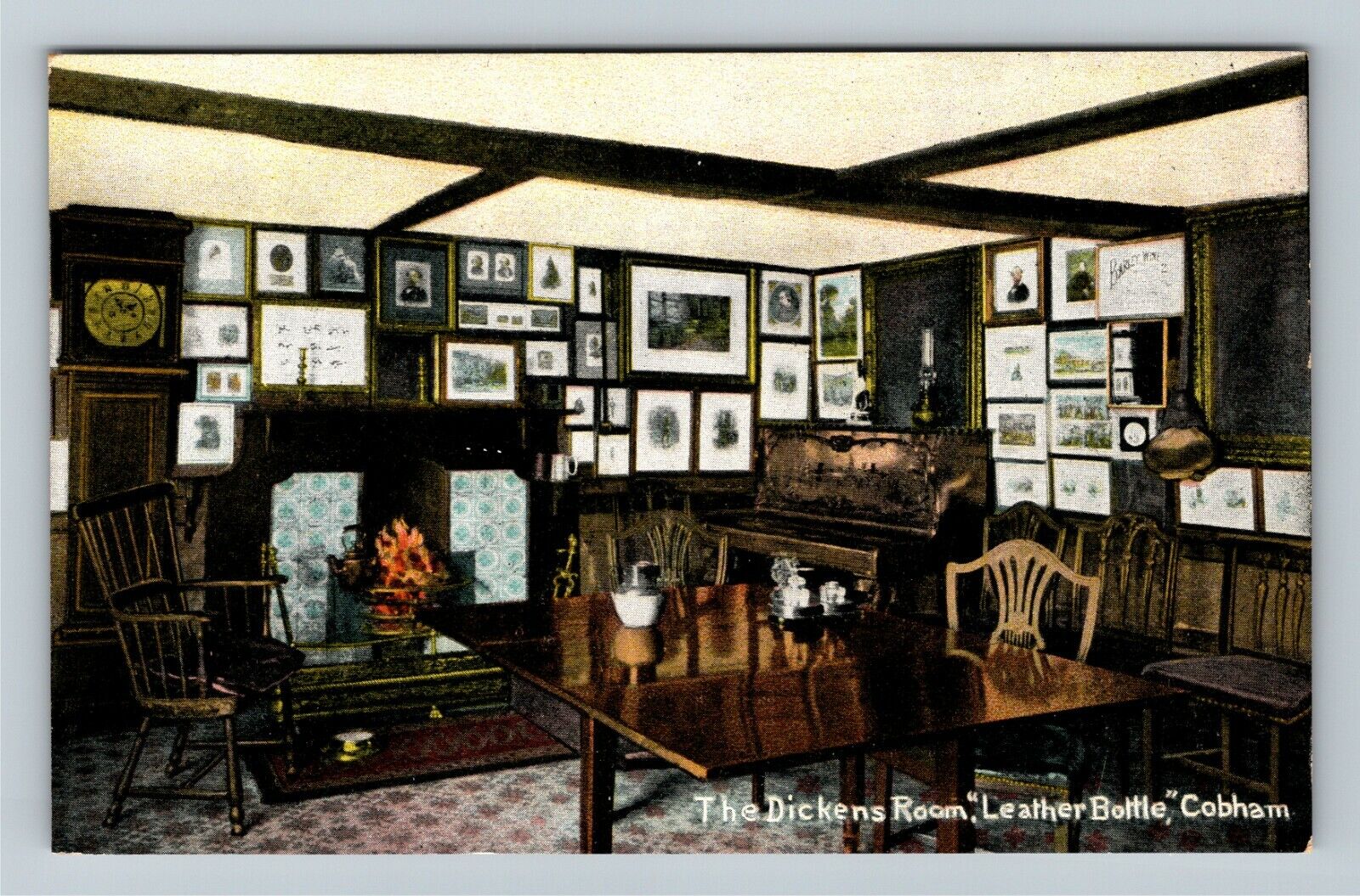 Kent, UK-United Kingdom, Cobham, The Dickens Room, Vintage Postcard